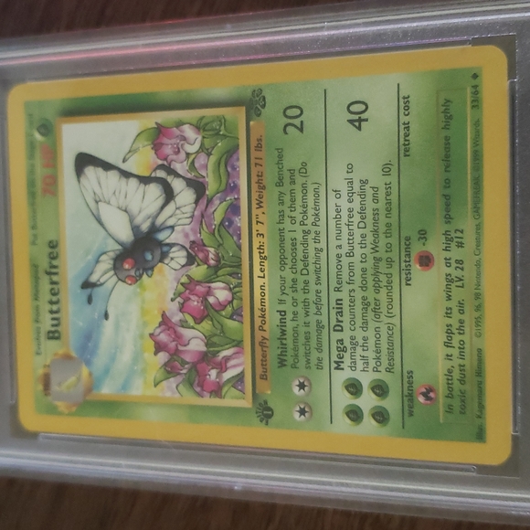 Butterfree graded Pokmon card PSA 8 Fossil 1999 1st edition Butterfree graded Pokmon card PSA 8 Fossil 1999 1st edition